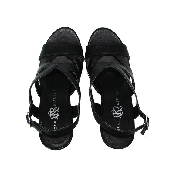 Rock & Republic Neon Platform Wedge Strappy Heels - Picture 5 of 8